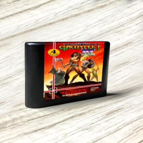 Gauntlet IV - EUR Label Flashkit MD Electroless Gold PCB Card for Sega Genesis Megadrive Video Game Console