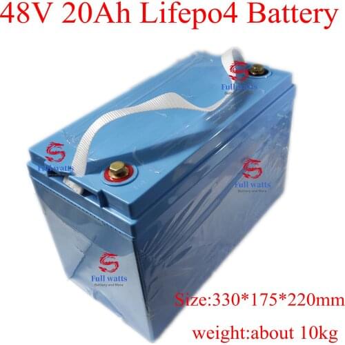 Rechaegeable 48V 20Ah Lifepo4 Battery for electric bike electric scooter electric golf car with BMS + 58.4V 2A charger