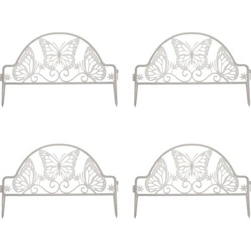 4pcs Plastic Fence Courtyard Indoor Garden Fence Kindergarten Flower Garden Vegetable Small Fence DIY Yard Decoration custody