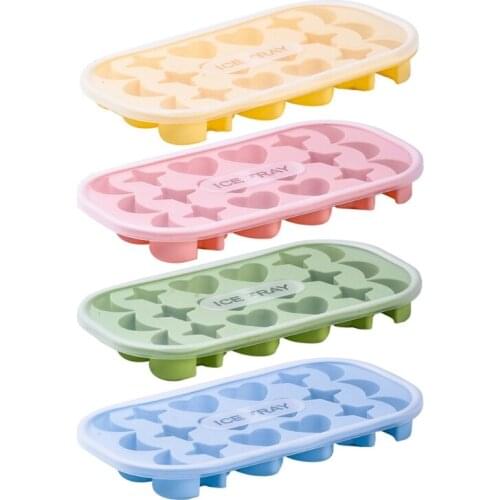 Heart Stars Moon Shape Larger Capacity Ice Cube Tray BPA Free Storing Freezing Baby Food Cooking DIY Mould Prevent Odor