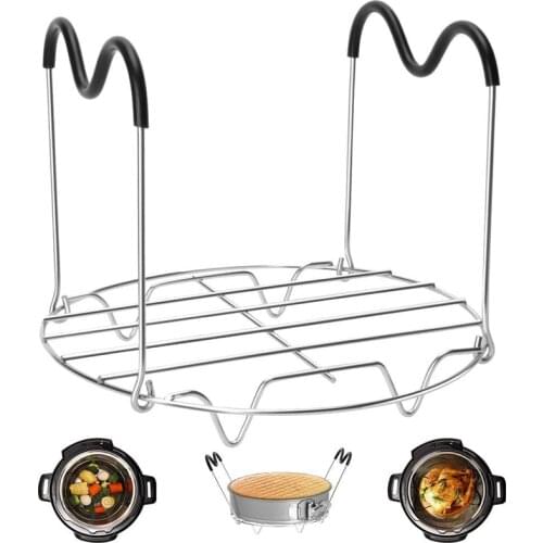 Steamer Stand With Silicone Handles Is Compatible With Ready-To-Eat Pot Accessories 6Qt8 Quarts, Pressure Cooker Steam Rack, Sui