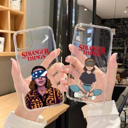 Stranger things Fashion Phone Cases Transparent for iPhone 6 7 8 11 12 s mini pro X XS XR MAX Plus SE cover funda