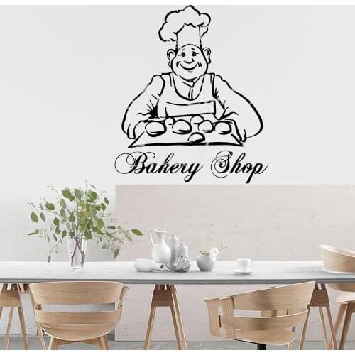 Drop Shipping Bakery Family Wall Stickers Mural Art Home Decor For Kids Room Living Room Home Decor Removable Decor Wall Decals