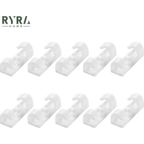 20Pcs Self-Adhesive Wire Desk Organizer Cable Clip Cable Manager Wall Drop Wire Holder Charging Cable Winder Office Headset Line