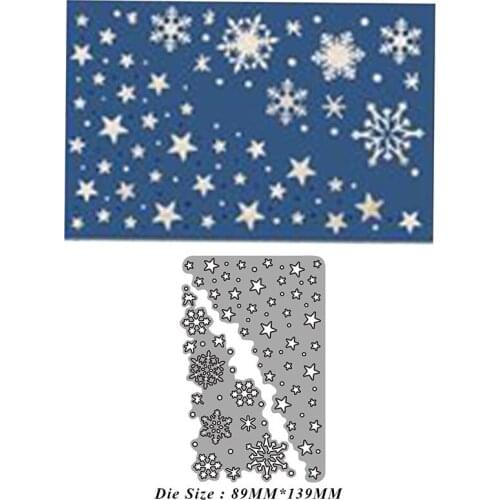 Snowflakes and Stars Triangle Side Frame Metal Cutting Dies Knife Mould Scrapbook Album Greeting Card Decoration DIY Handmade