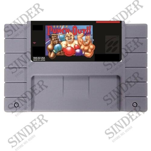 Save File Super Punch Out 16 bit Super Game Card For NTSC USA Game Player