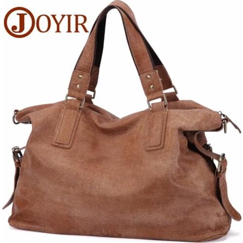 JOYIR Genuine Leather Shoulder Bags for Men Nubuck Vintage Handbag Large Retro Crossbody Mens Bags Casual Totes Messenger Bag