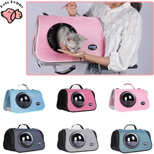 Cat Carrier Bags Breathable Portable Pet Carriers Small Dog Cat Backpack Space Capsule Cage Kitten Travel Bag Pet Transport Bag