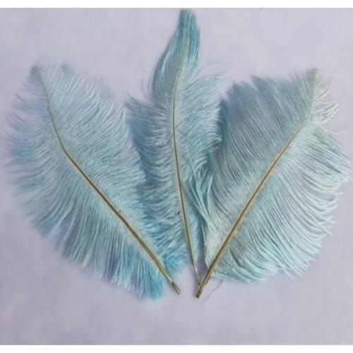 Decorations 10pcs beautiful light blue ostrich feathers 6-8 inches/15-20 cm wholesale decoration