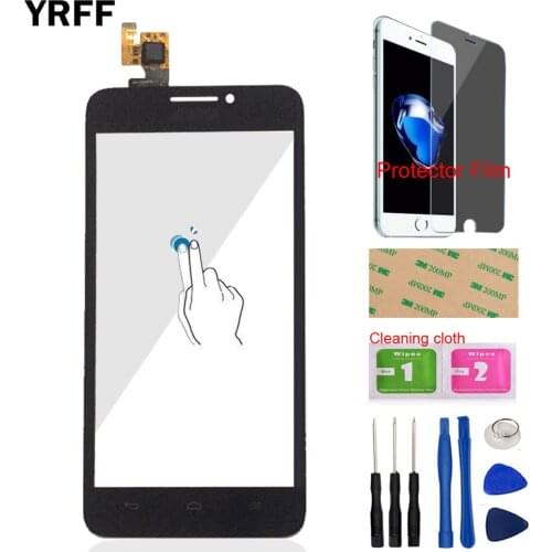 YRFF 5.0'' For Huawei Ascend G630 G630-U10 Mobile Touch Screen Touch Glass Digitizer Panel Sensor Free Protector Film Adhesive