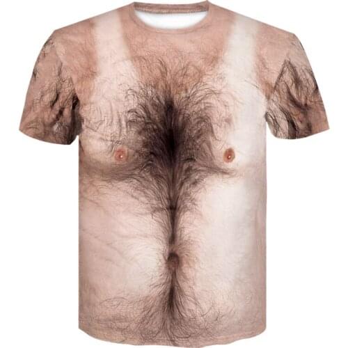 Funny Men t shirt 3D Print Male Chest Muscle Summer T-Shirt oversize S-6XL Russia Streetwear Short Sleeve Tshirts Casual Tops