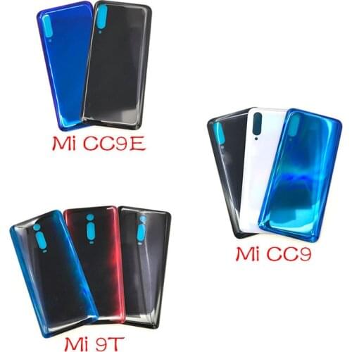 Back Battery Door Rear Housing Cover Case With Glue For Xiaomi Mi 8 9 9T CC9 CC9e /A3 Rear Back Glass Cover + LOGO