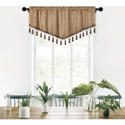 1 Piece Modern Chenille Curtain Valances for Living Room Balcony Cortina Luxury Window Treatment Pelmet for Bedroom