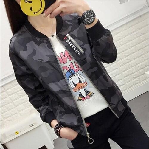 Women Camouflage Jacket Coat New Autumn O-neck Short Casual Outwear Female Loose Baseball Coat Plus Size Jackets FP1394
