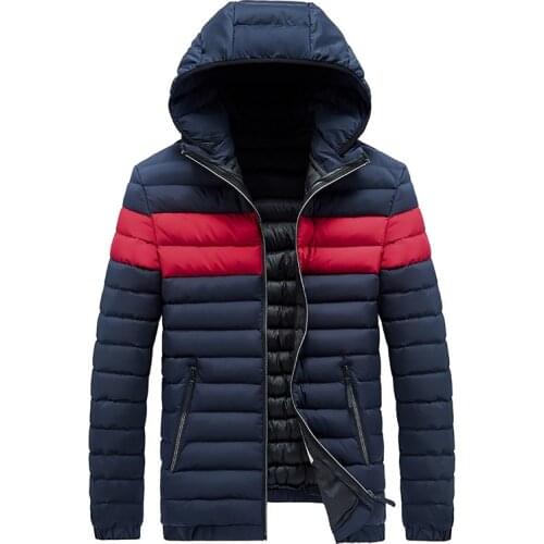 Winter Parka Men\s New Warm and Windproof Cotton Jacket Men\s Windproof Casual Fashion Pure Color Parka Men