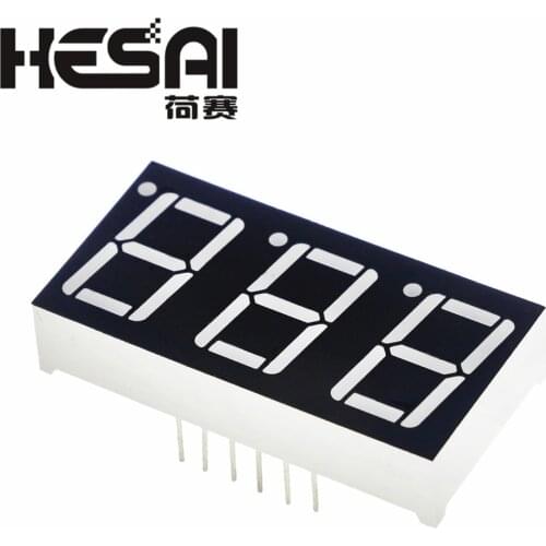 0.56inch 7 Segment 3bit Digital Tube Red Common Cathode LED Digit Display 0.5inch 0.5 0.56 inch 0.56'' 0.56in. three 3 bit