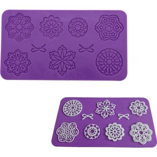 1pcs Silicone Embossed Printing Cake Molds Fondant Fondont Cookie Baking Pan Art Cake Mould