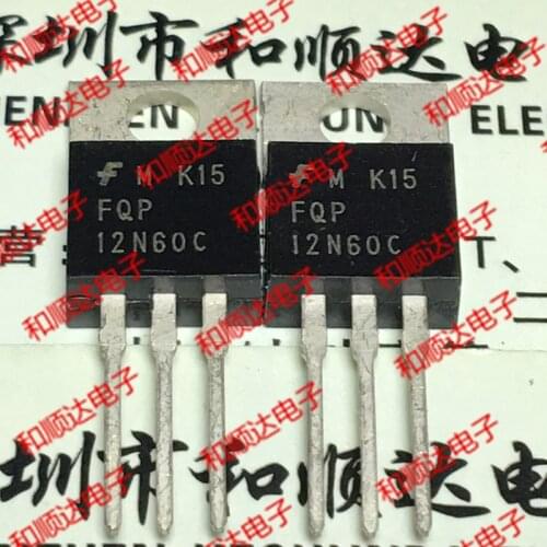 10pcs/lot FQP12N60C New stock TO-220 12A 600V
