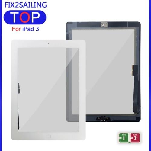 100% tested New Touch Screen For iPad 3 Touch Screen Glass Digitizer assembly A1416 A1403 A1430 With/Without Key For iPad 3