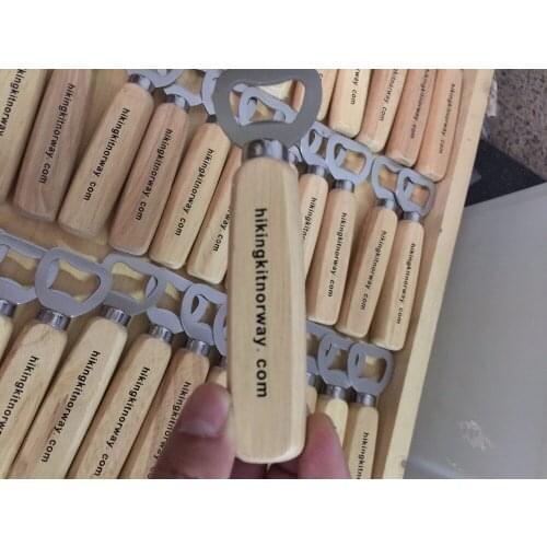 2017 200PCS Personalized Wood Beer Bottle Opener / Custom print and Monogrammed / Wedding Groomsmen Gift