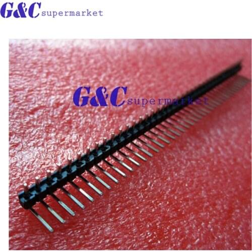 30pcs 1x40 Pin 2.54mm Right Angle Single Row Male Pin Header Contor Connector Strip bending diy electronics