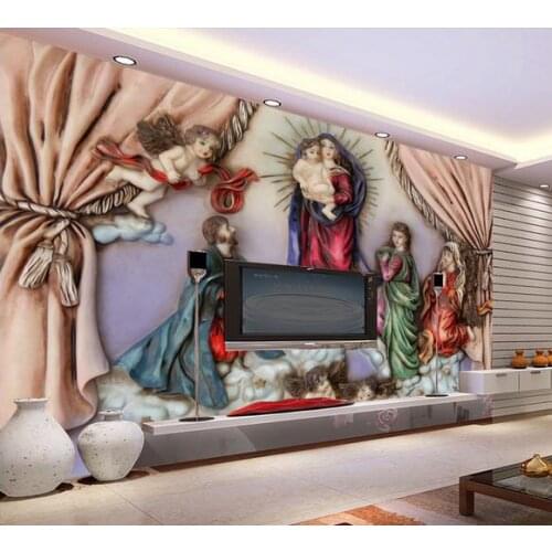 3d wallpaper murals custom 3 d western art painting background wall reliefs wallpaper