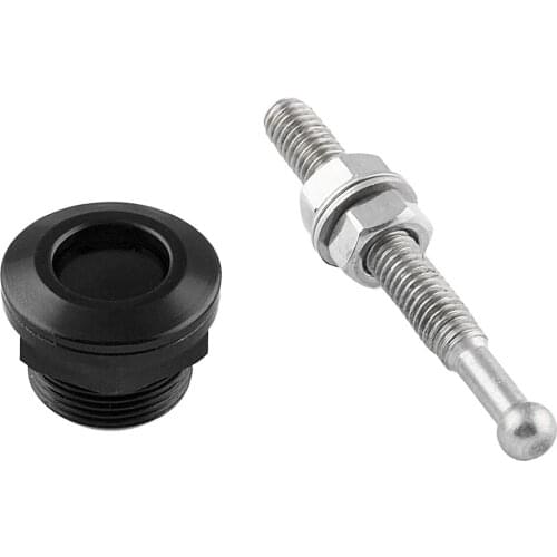 4 Pieces Quick Latch Universal Push Button Hood Pin Lock Clip Kit 22mm Diameter (Black)