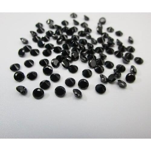 500pcs/Lot Loose Black Synthetic Diamond Cubic Zirconia Factory Wholesale Price 1mm-3mm
