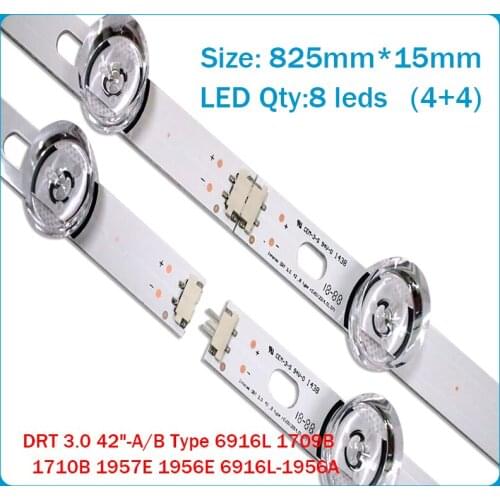 8 Pieces/lot(4*A+4*B) LED backlight bar for LG INNOTEK DRT 3.0 42"_A 42"_B TYPE REV01 6916L 1709B 1710B 1957E 1956E 1956A 1957A