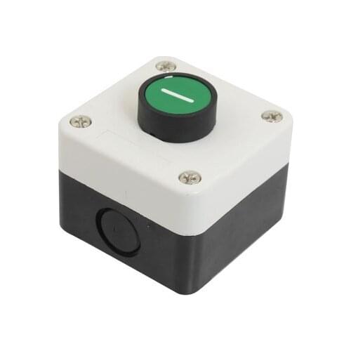 AC 600V 10A Green Sign Ignition Momentary Push Button Switch Station NO