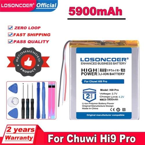 LOSONCOER Hi9 Pro Battery 5500mAh for Chuwi Hi9 Pro Tablet PC Rechargeable Accumulator ~In Stock