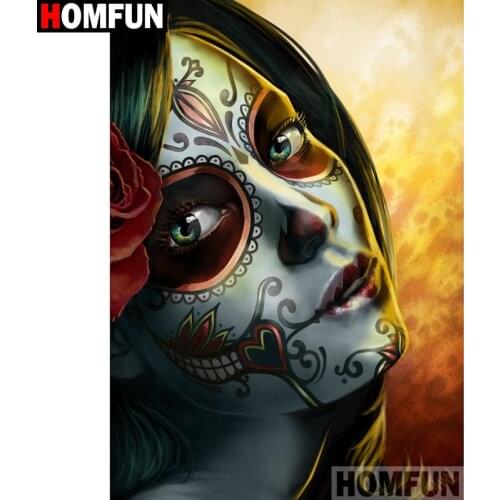 HOMFUN Full Square/Round Drill 5D DIY Diamond Painting "Painted woman" Embroidery Cross Stitch 5D Home Decor A07035