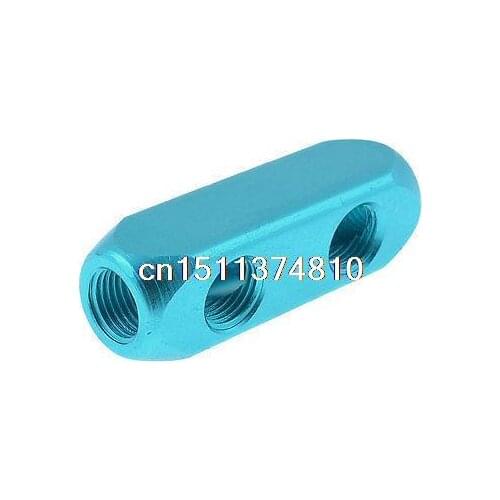 Aluminum 3 In 2 Out Air Compressor Manifold Block Turquoise