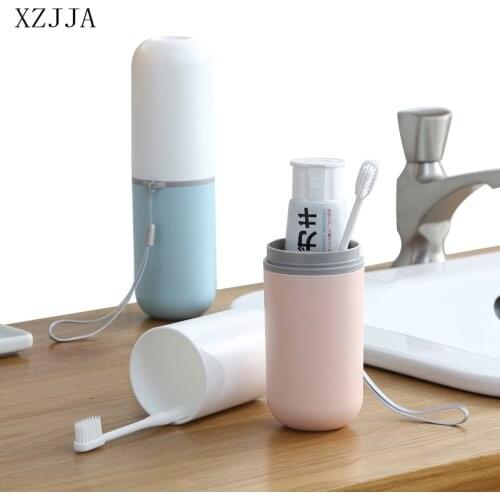 XZJJA Bathroom Storage Toothbrush Case Portable Outdoor Travel Toothbrush Toothpaste Protect Container Bathroom Accessories