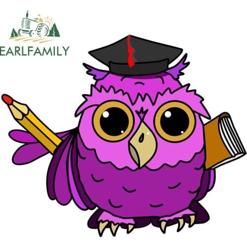 EARLFAMILY 13cm x 10.8cm For Wise Owl Creative Car Stickers Graffiti Decal Car Styling Waterproof Vinyl Material Decoration
