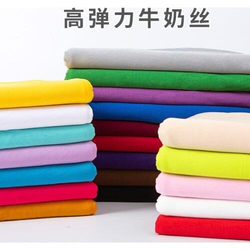 170cmx100cm High Elasticity Knitting Milk Silk Fabric Wedding Stage Decoration DIY Costume Chair Cover Sofa Cover Dress Fabric