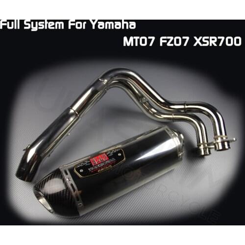 MOTORCYCLE EXHAUST MUFFLER FULL SYSTEM SLIP ON FOR YAMAHA XSR700 2016-2020 MT07 FZ07 FZ-07 MT-07 Tracer 2014 TO 2020 Exhaust