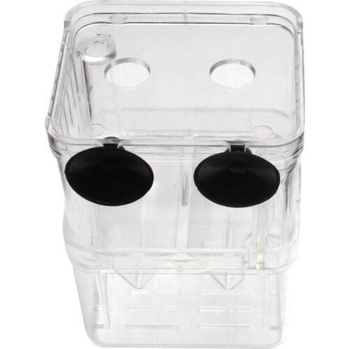 Double-Deck Clear Fish Breeding Isolation Box Aquarium Breeder Fish Tank Hatching Incubator Fish House