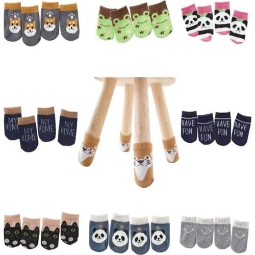 16pcs Furniture Leg Socks Covers High Elastic Knitted Chair Leg Floor Protectors Reduce Noise Chair Leg Socks Furniture Pads Set