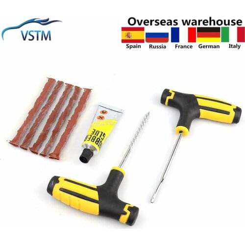 2021 Newest Car Tire Repair Tool Tire Repair Kit Studding Tool Set Auto Bike Tubeless Tire Tyre Puncture Plug Garage Tools