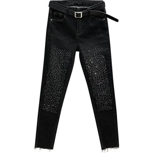 Py1018 2020 spring summer autumn new women fashion casual Denim Pants woman female OL plus size jeans