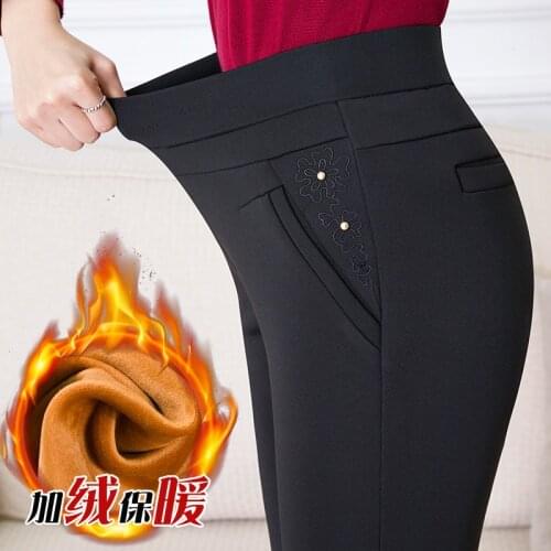 QEWSDRFG Women's Velvet Trousers