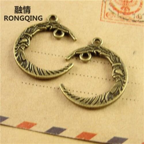 RONGQING 60pcs/pack Moon Pendant Charms Jewelry Accessories Fashion Jewelry Charms for jewelry making NEW 2019