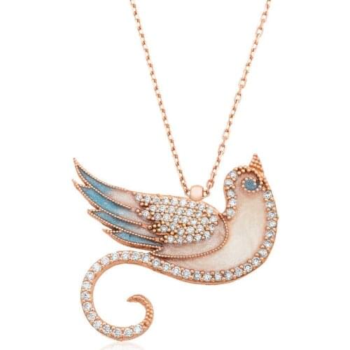 Tevuli 925 Sterling Silver Zümrüdü Phoenix Lady Necklace