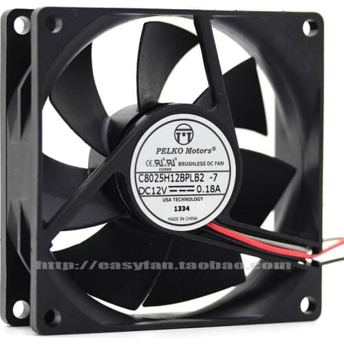 NEW FOR PELKO Motors 8025 C8025H12BPLB2-7 DC12V 0.18A cooling fan