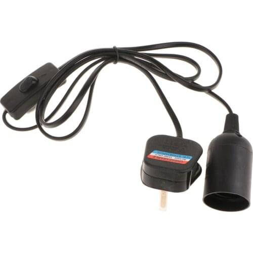 E27 Screw Light Lamp Bulb Holder Base Light Socket Cable Cord with Switch