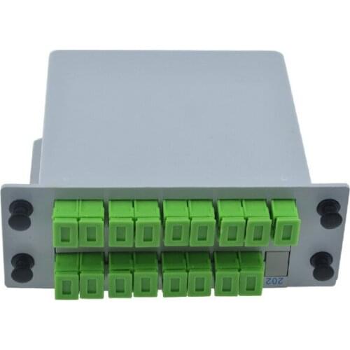 High Quality SC APC 1X16 plc Fiber Optic Splitter FTTH Planar Wave Guide Optical Coupler Insert optical splitter