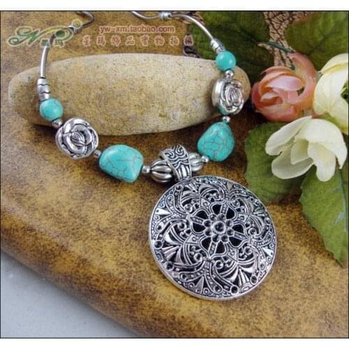 Jewelry WholesaleFashion Jewelry For Women New 2013 Tibetan Hollow Carved Flower Necklace ZS-001