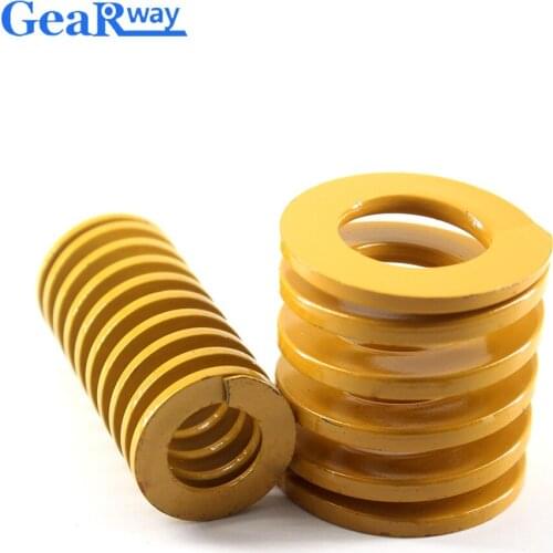 Gearway Yellow Die Spring TF60x60/60x65/60x95/60x100mm 58% Compression Ratio Spiral Stamping Compression Die Spring