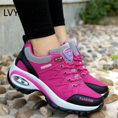 New 2019 women sneakers high quality leather suede air damping casual shoes non-slip women shoes tenis feminino size 35-40